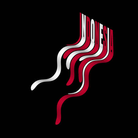 Indonesian Independence Day Background Template. Translate : Happy Independence Day Republic Indonesia for the 75th. Vector Illustration.のイラスト素材