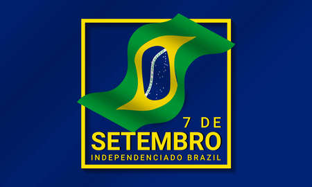 Brazil Independence Day Background. Translate :  Happy Independence Day, September 7. Vector Illustrationのイラスト素材