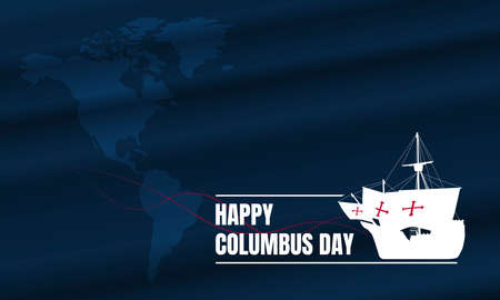 Columbus Day Background Design. We will be Closed on Columbus Day. Vector Illustration.
