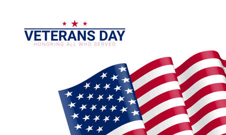 Vector illustration of Veterans Day. Honoring all who served.のイラスト素材