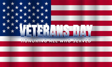 Vector illustration of Veterans Day. Honoring all who served.のイラスト素材