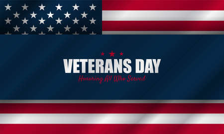 Vector illustration of Veterans Day. Honoring all who served.のイラスト素材