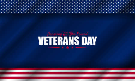 Vector illustration of Veterans Day. Honoring all who served.のイラスト素材
