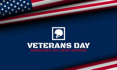 Vector illustration of Veterans Day. Honoring all who served.のイラスト素材