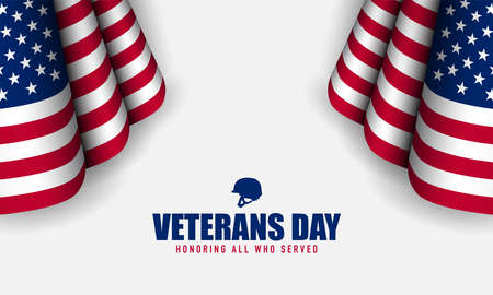 Vector illustration of Veterans Day. Honoring all who served.のイラスト素材