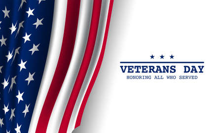 Vector illustration of Veterans Day. Honoring all who served.のイラスト素材