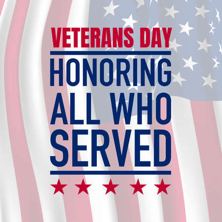 Vector illustration of Veterans Day. Honoring all who served.のイラスト素材