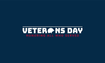 Vector illustration of Veterans Day. Honoring All Who Served.のイラスト素材