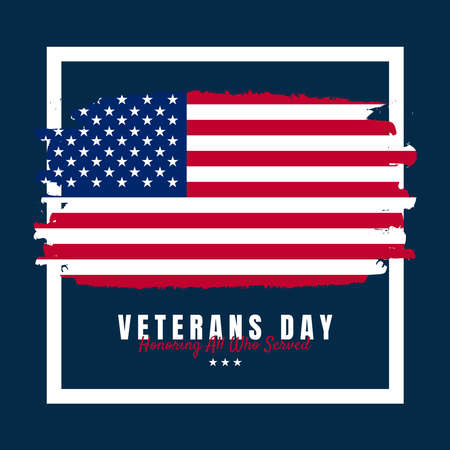 Veterans Day Background. Honoring All Who Served. Vector Illustration.のイラスト素材