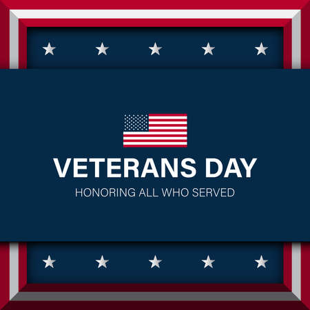 Veterans Day Background. Honoring All Who Served. Vector Illustration.のイラスト素材