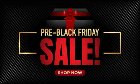 Black Friday Background. Pre-Black Friday Sale Banner. Vector Illustration.のイラスト素材