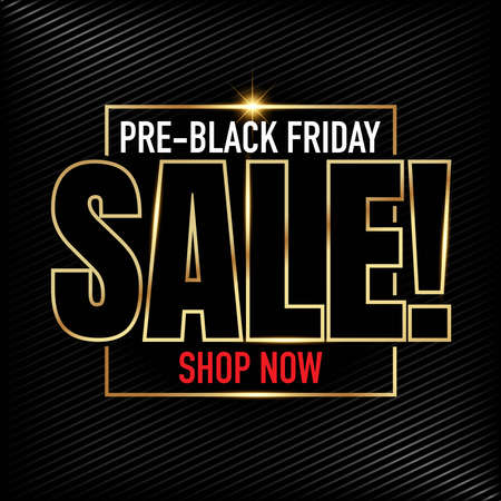 Black Friday Background. Pre-Black Friday Sale Banner. Vector Illustration.のイラスト素材