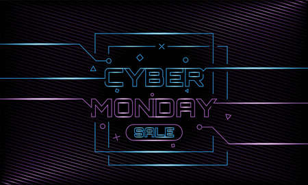 Cyber Monday Background Design. Good for Banner or Poster. Vector Illustration.のイラスト素材