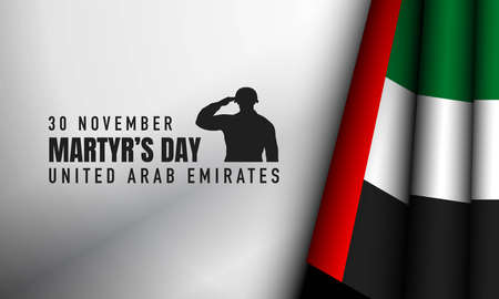 United Arab Emirates Martyr's Day Background. Poster, Banner, Greeting Card. Vector Illustration.のイラスト素材
