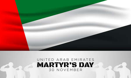 United Arab Emirates Martyr's Day Background. Poster, Banner, Greeting Card. Vector Illustration.のイラスト素材