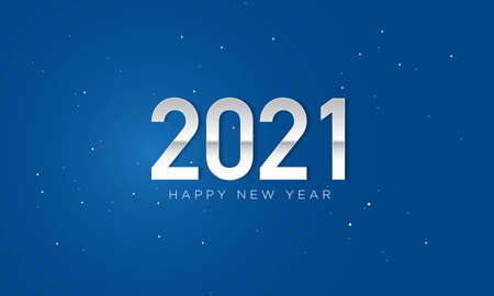 2021 Happy New Year Background Design. Greeting Card, Banner, Poster. Vector Illustration.のイラスト素材