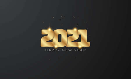 2021 Happy New Year Background Design. Greeting Card, Banner, Poster. Vector Illustration.