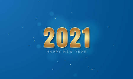 2021 Happy New Year Background Design. Greeting Card, Banner, Poster. Vector Illustration.のイラスト素材