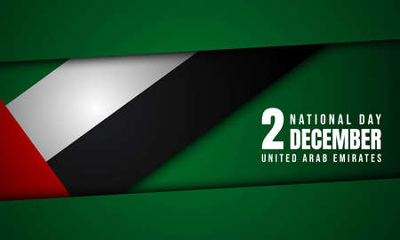 United Arab Emirates National Day Background. Banner, Poster, Greeting Card. Vector Illustration.のイラスト素材