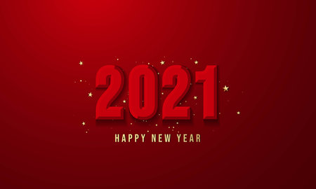 2021 Happy New Year Background Design. Greeting Card, Banner, Poster. Vector Illustration.のイラスト素材