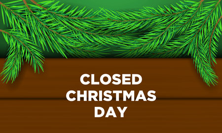 Christmas Day Background Design. Closed Christmas Day. Vector Illustration.のイラスト素材