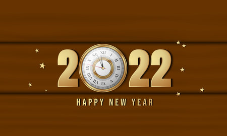 2022 Happy New Year Background Design. Greeting Card, Banner, Poster. Vector Illustration.のイラスト素材