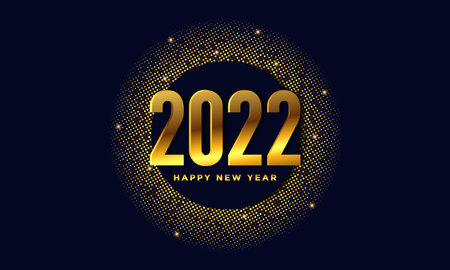 2022 Happy New Year Background Design. Greeting Card, Banner, Poster. Vector Illustration.のイラスト素材