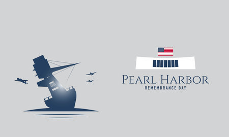 Pearl Harbor Remembrance Day Background. Vector Illustration.のイラスト素材