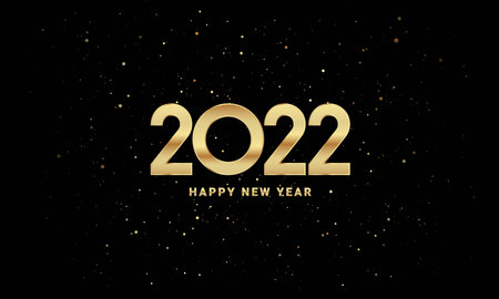 2022 Happy New Year Background Design. Greeting Card, Banner, Poster. Vector Illustration.のイラスト素材