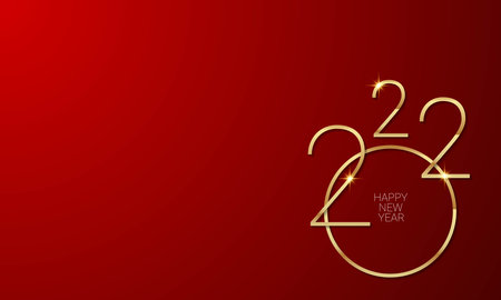 2022 Happy New Year Background Design. Greeting Card, Banner, Poster. Vector Illustration.のイラスト素材