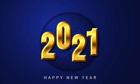 2021 Happy New Year Background Design. Greeting Card, Banner, Poster. Vector Illustration.