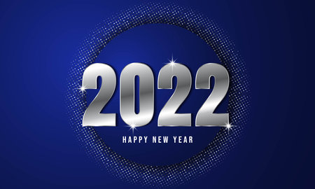 2022 Happy New Year Background Design. Greeting Card, Banner, Poster. Vector Illustration.のイラスト素材