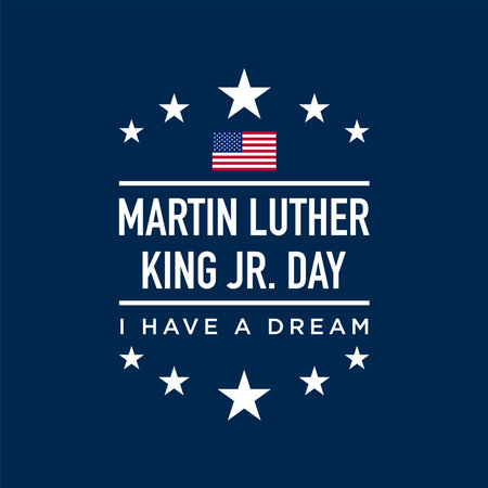 Martin Luther King Jr. Day Background. I Have A Dream. Vector Illustration.のイラスト素材