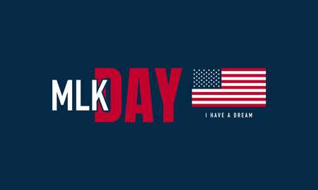 Martin Luther King Jr. Day Background. I Have A Dream. Vector Illustration.のイラスト素材