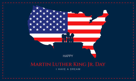 Martin Luther King Jr. Day Background. I Have A Dream. Vector Illustration.のイラスト素材