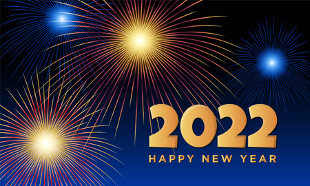 2022 Happy New Year Background Design. Greeting Card, Banner, Poster. Vector Illustration.のイラスト素材