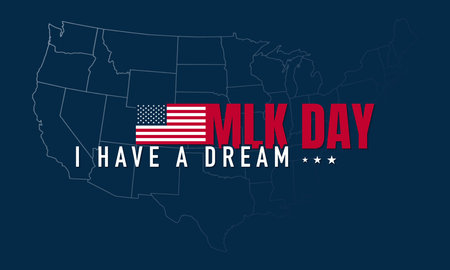 MLK Day Background. Banner, Poster, Greeting Card. Vector Illustration.のイラスト素材