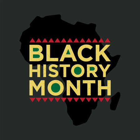 Black History Month Vector Design. Poster, card, banner, background.のイラスト素材