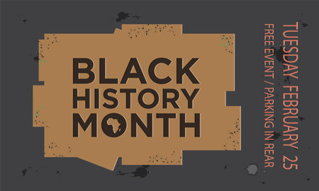 Black History Month Vector Design. Poster, card, banner, background.のイラスト素材