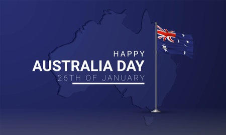 Australia Day Background Design. 26th of January. Vector Illustration.のイラスト素材