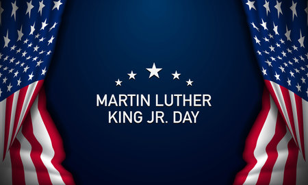 Martin Luther King Jr. Day Background. Banner, Poster, Greeting Card. Vector Illustration.のイラスト素材