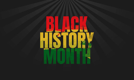 Black History Month Background Design. Greeting Card, Banner, Poster. Vector Illustration.のイラスト素材