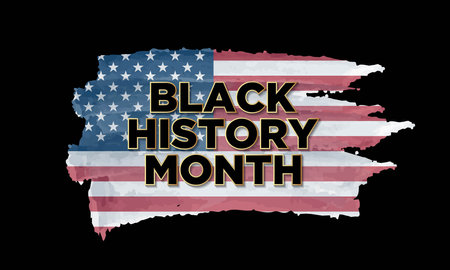 Black History Month Background Design. Greeting Card, Banner, Poster. Vector Illustration.のイラスト素材