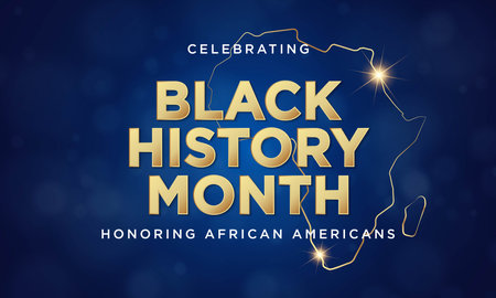 Black History Month Background Design. Greeting Card, Banner, Poster. Vector Illustration.のイラスト素材