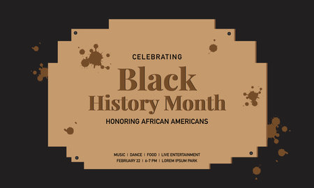 Black History Month Background Design. Greeting Card, Banner, Poster. Vector Illustration.のイラスト素材