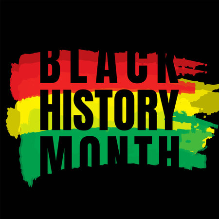 Black History Month Background Design. Greeting Card, Banner, Poster. Vector Illustration.のイラスト素材