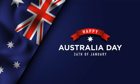 Australia Day Background Design. 26th of January. Vector Illustration.のイラスト素材