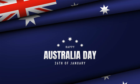 Australia Day Background Design. 26th of January. Vector Illustration.のイラスト素材