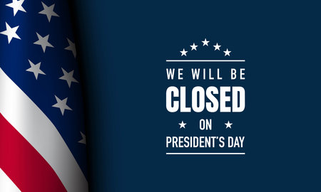 President's Day Background Design. We will be Closed on President's Day. Vector Illustration.のイラスト素材
