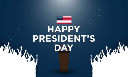 President's Day Background Design. Banner, Poster, Greeting Card. Vector Illustration.のイラスト素材